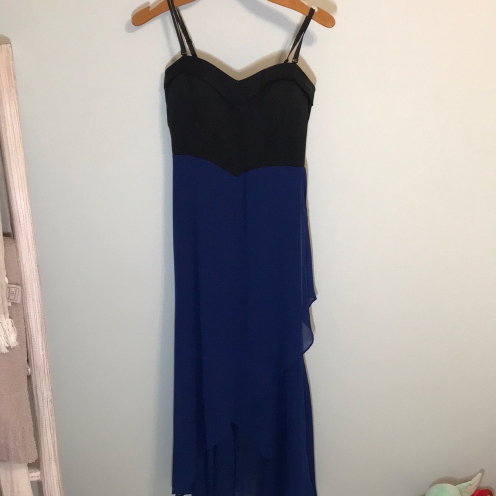 Beautiful blue bustier chiffon dress